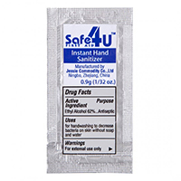 Individual Single Use Hand Sanitizer Packets (0.9g) 1/32oz